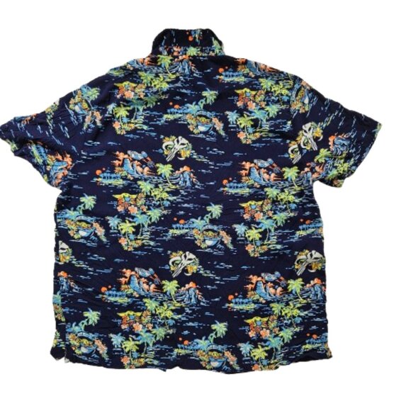 Star Wars Grogu Baby Yoda Hawaiian Shirt Mandalorian Men's Size XXL Short Sleeve - Picture 3 of 7